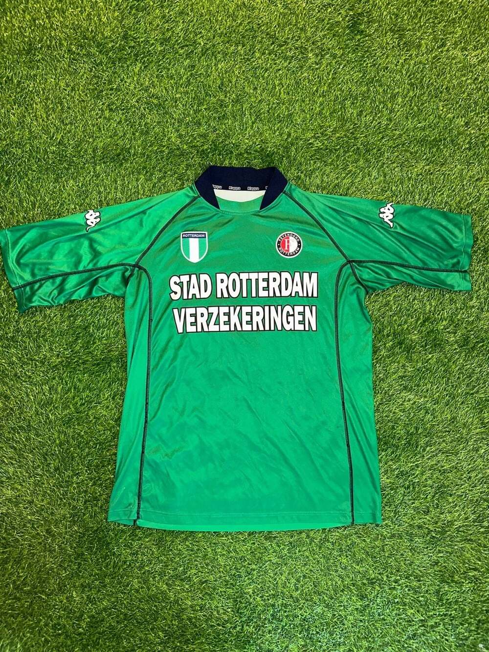 Kappa 2002-2003 Feyenoord Away Soccer Jersey Shirt Stad Rotterdam Verzekeringen